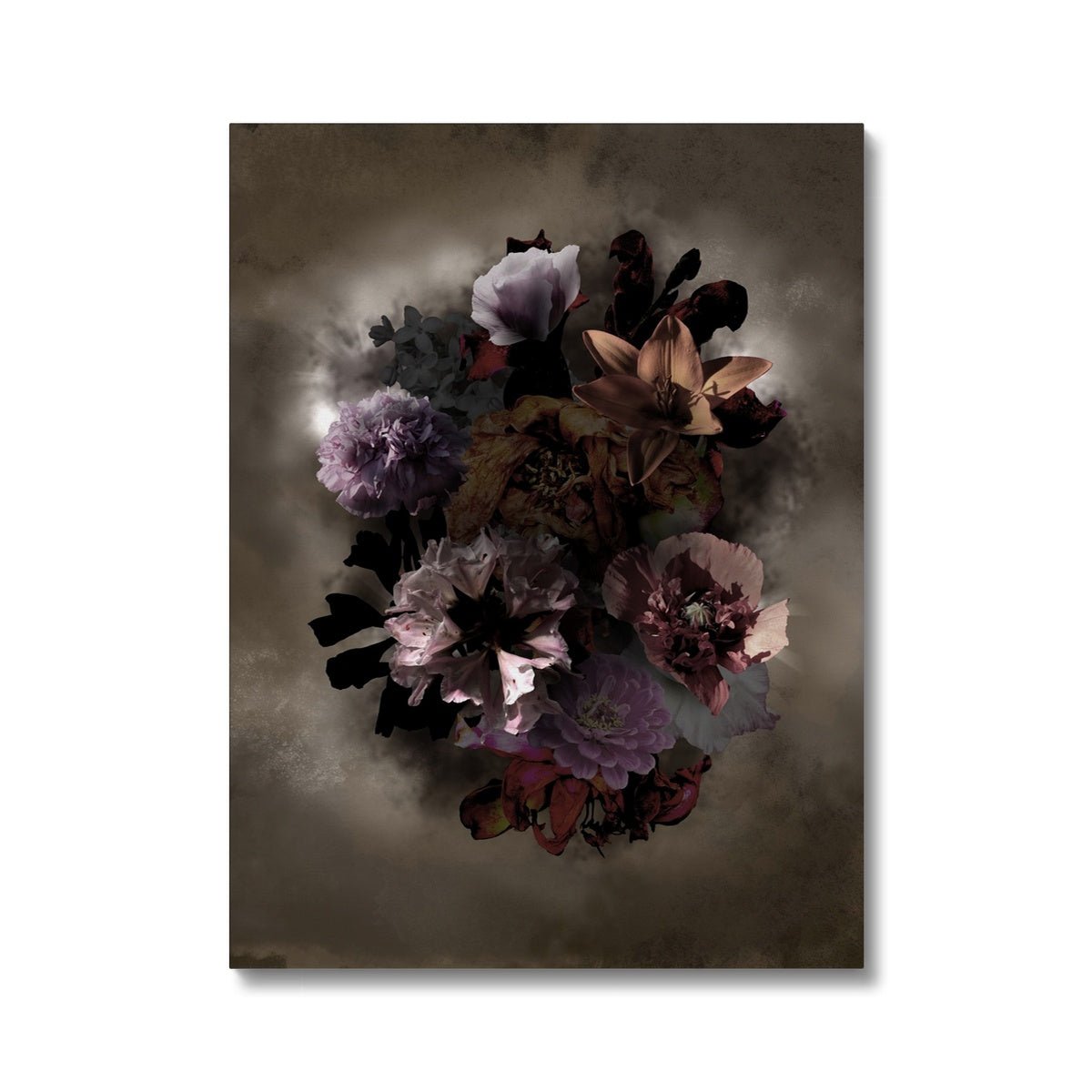 Dark Matter - Canvastryck med dramatiska blommor - Bloomzt